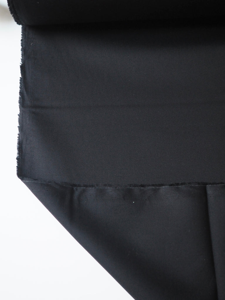 Black Sateen Cotton Twill