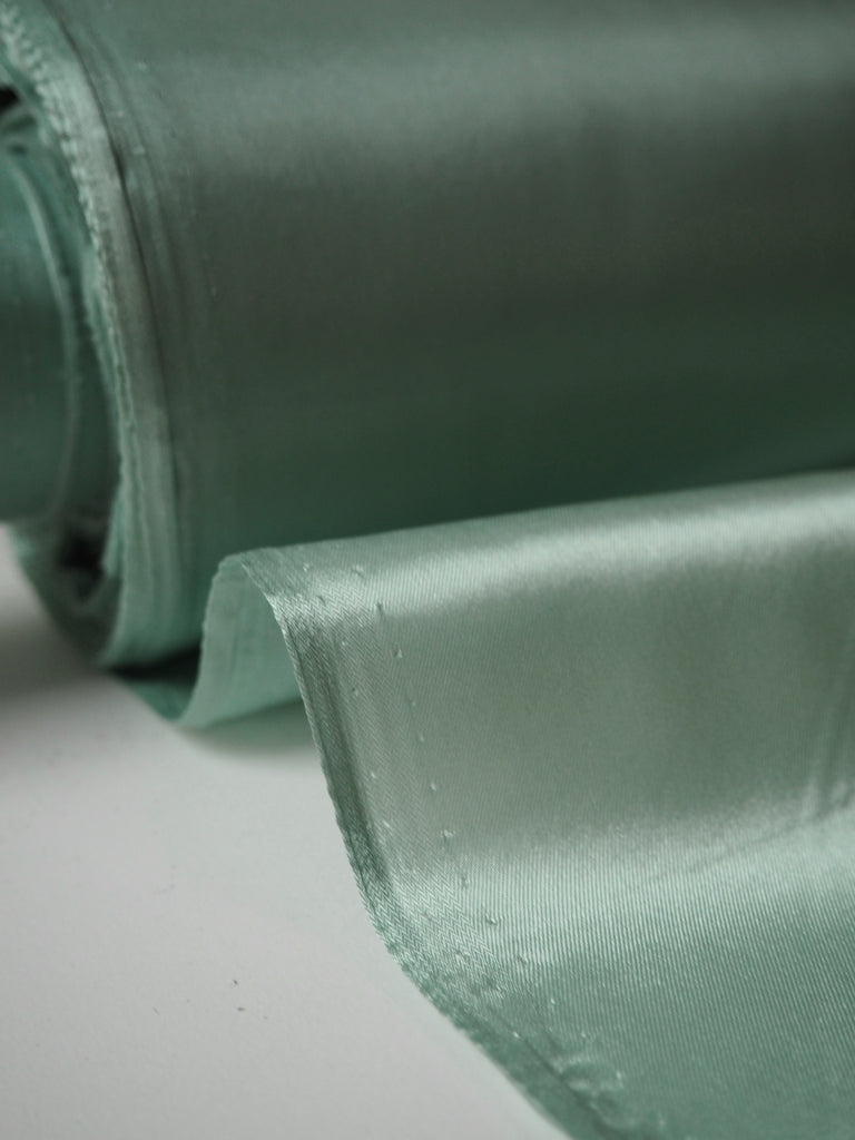 Mint Stretch Acetate Satin Twill Lining