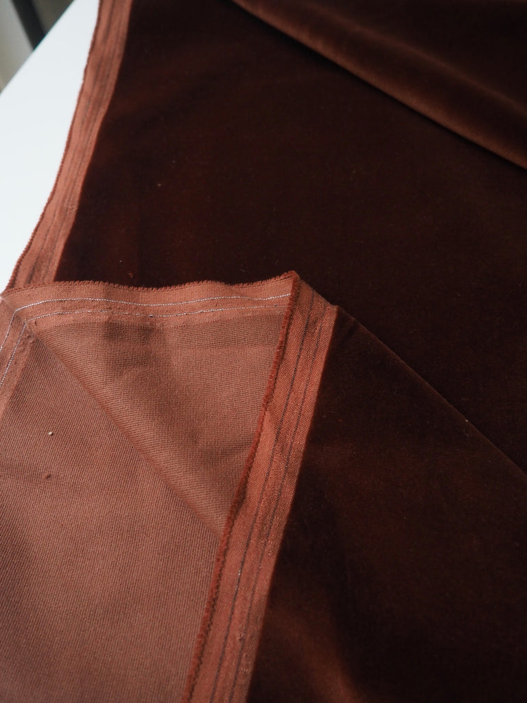 Deep Terracotta Cotton Velvet