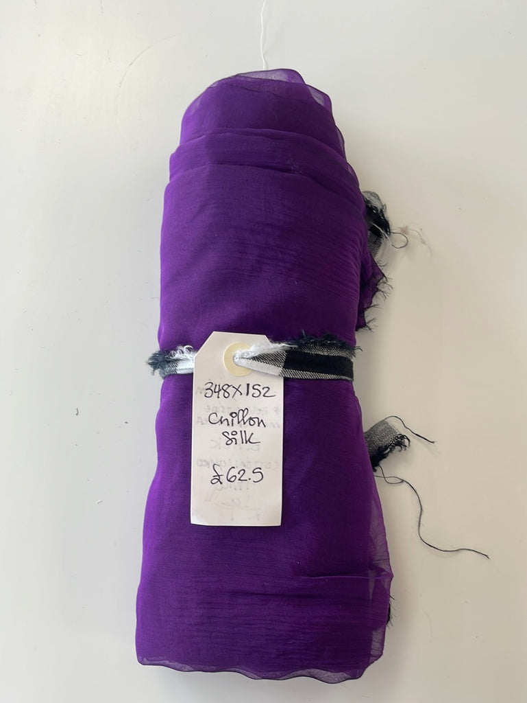 Purple Silk Chiffon Remnant