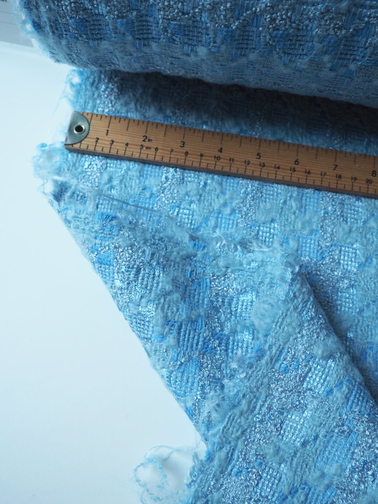 Bluebell Check Tweed Wool Coating