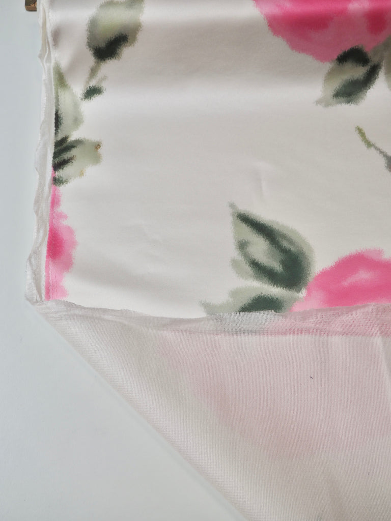 Pink Warp Rose Interfaced Satin