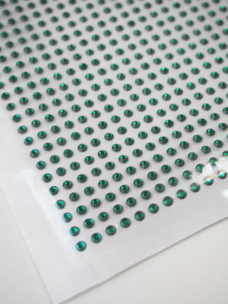 Swarovski Emerald Xilion Rose Crystal Hotfix Sheet 4mm