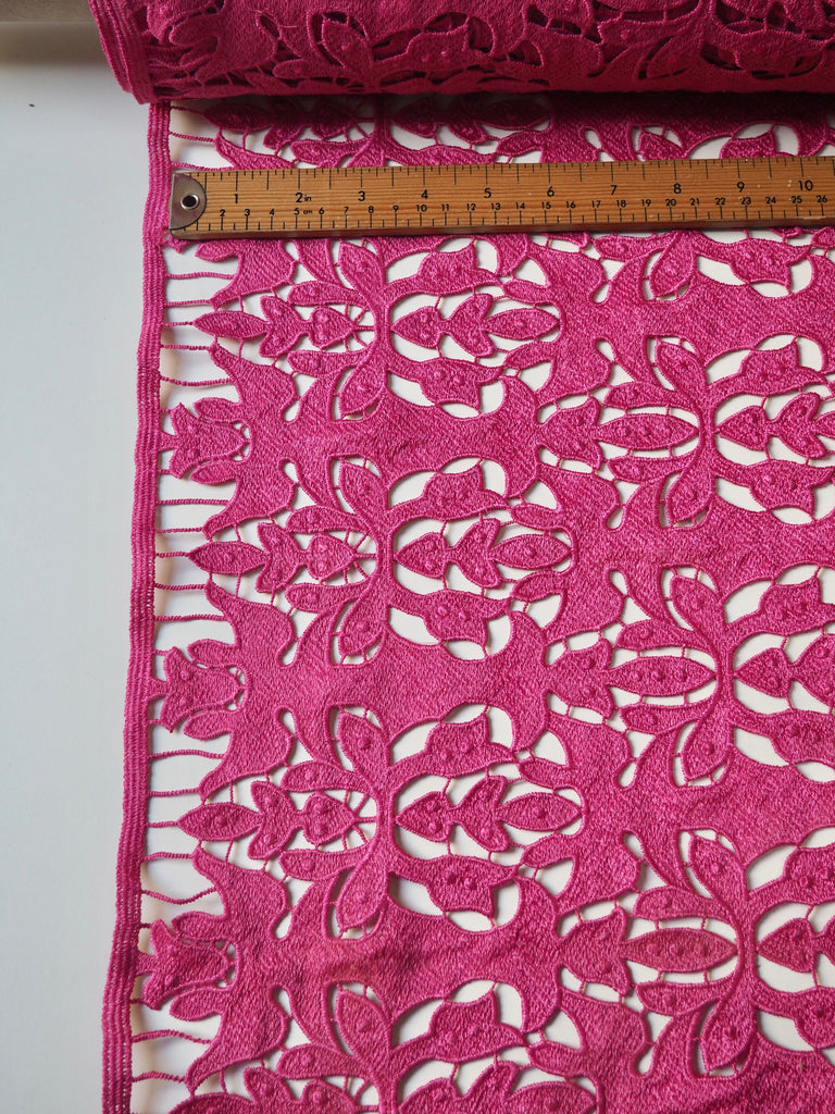 Pink Guipure Lace