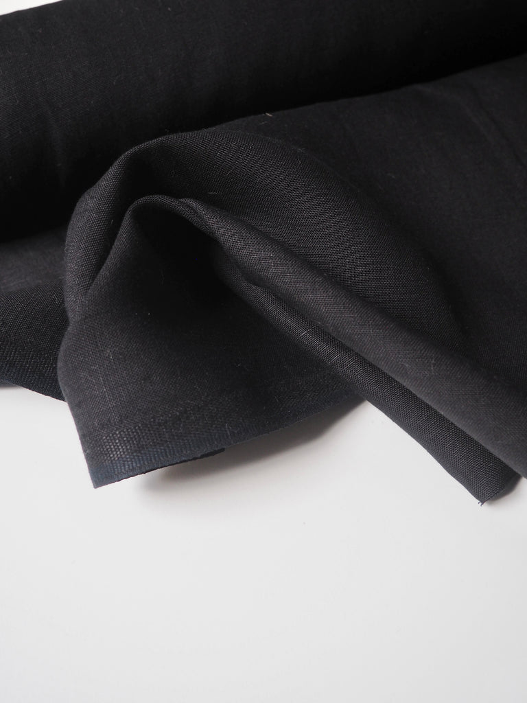 Black Mediumweight Linen