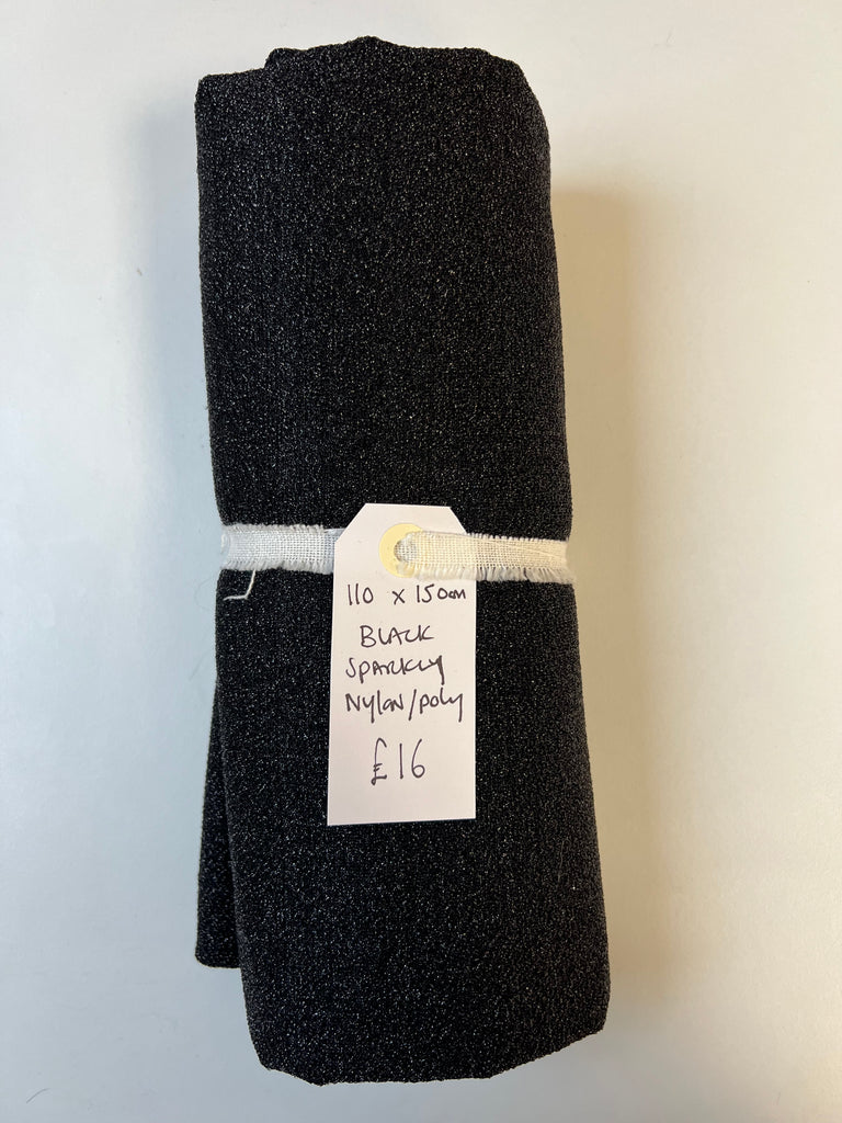 Black Sparkly Nylon Poly Remnant