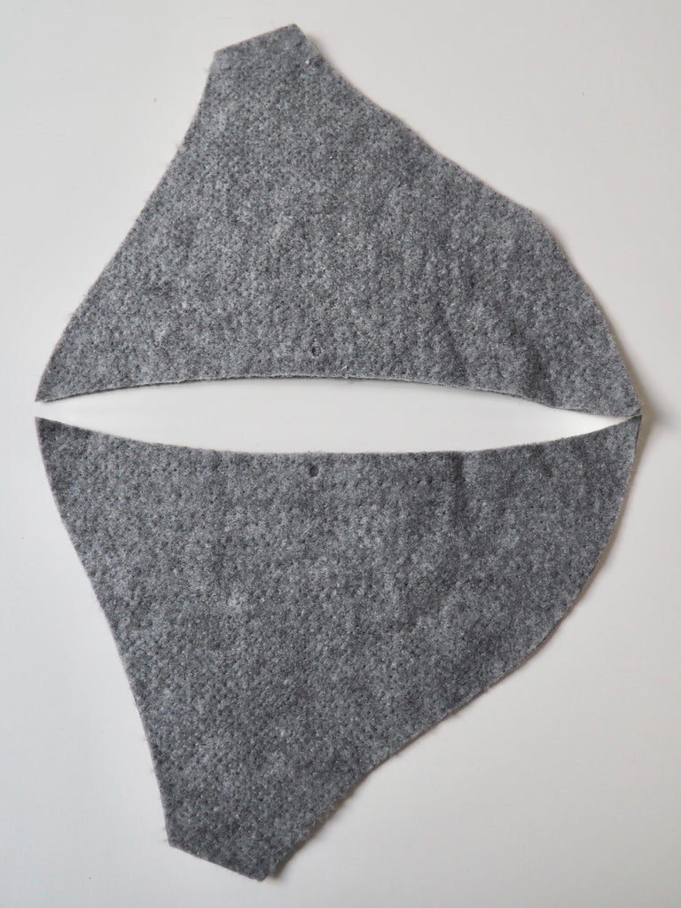 Shaped Grey Shoulder Pads