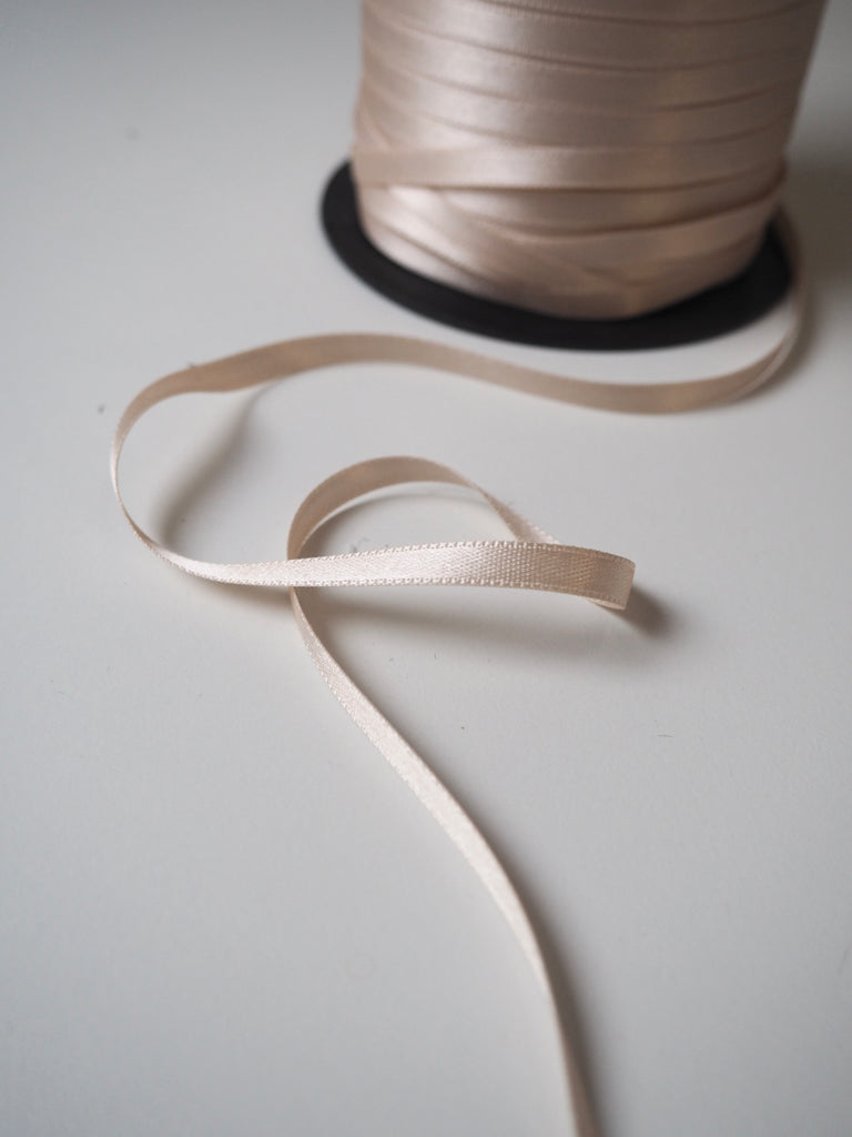 Light Champagne Double Faced Satin Ribbon 6mm