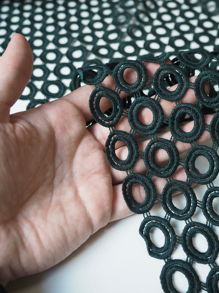 Green Circle Guipure Lace