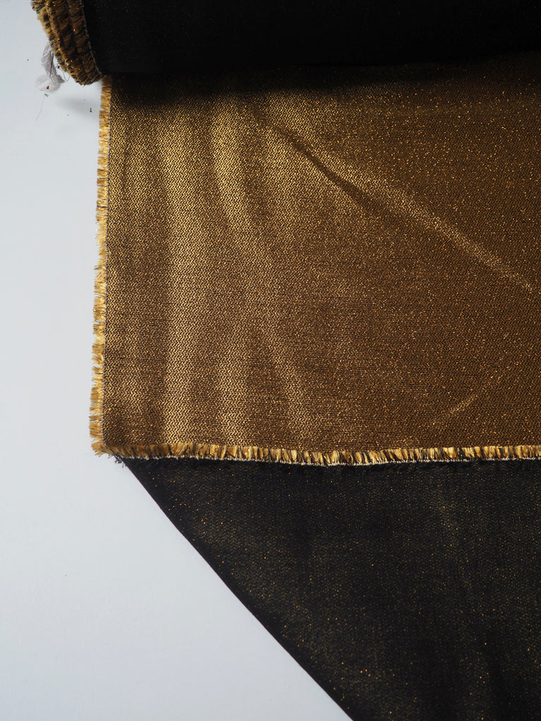 Yellow Gold Metallic Cotton Jacquard