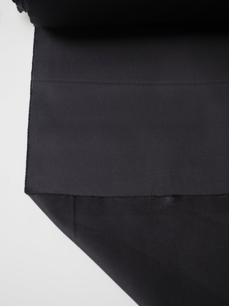 Black Stretch Cotton Twill 255gsm