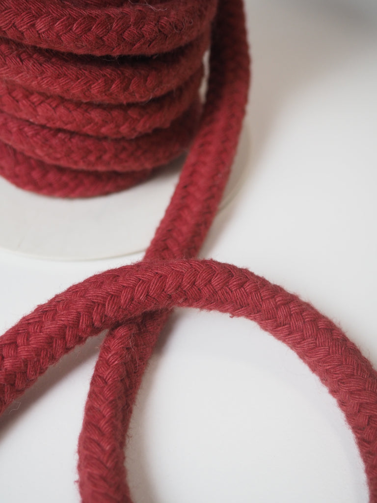 Maroon Cotton Braided Rope 12mm