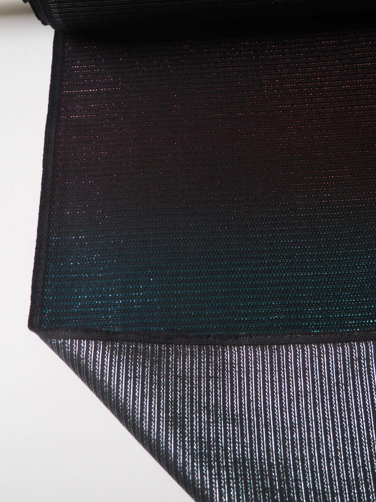 Green + Pink Ombre Metallic Wool Jacquard