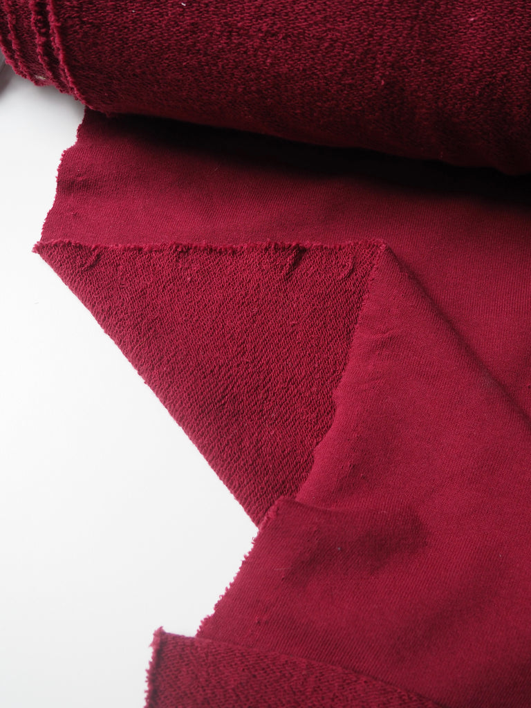 Maroon Cotton Loopback Jersey