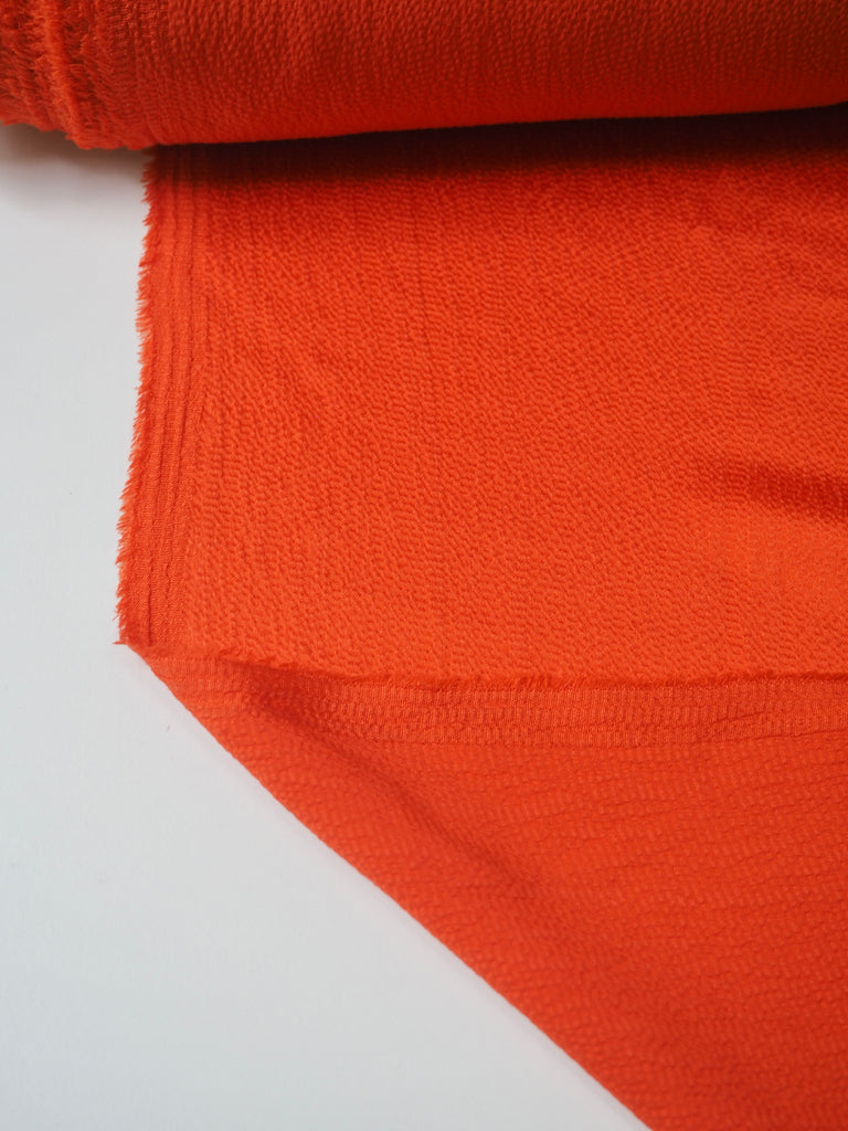 Orange Hammered Silk Satin