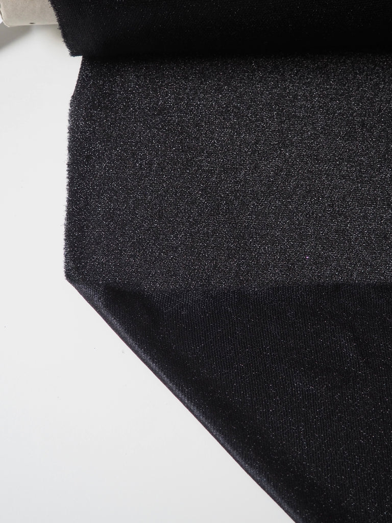 Black Metallic Sheer Jersey