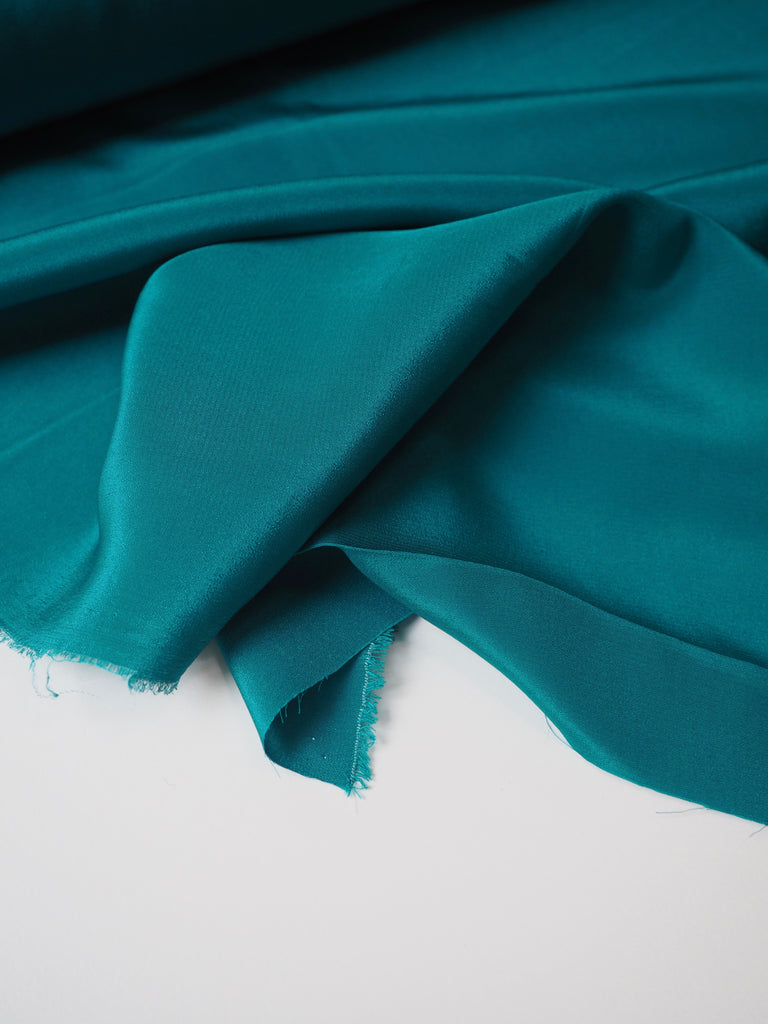 Turquoise Silk Crepe de Chine