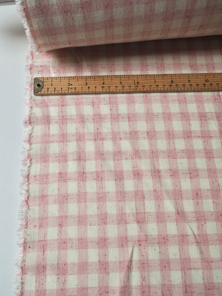 Pink Check Cotton Blend
