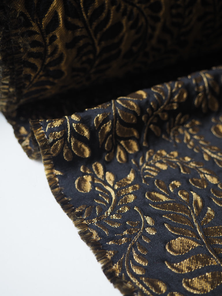 Black + Gold Garland Jacquard