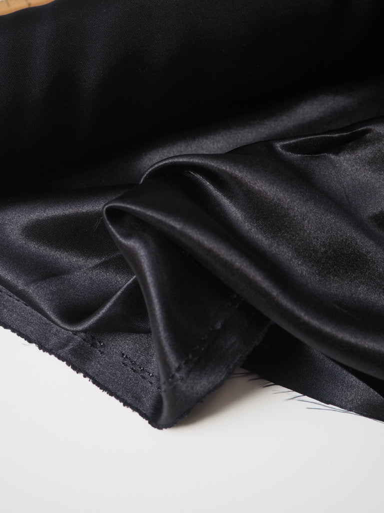 Black Heavy Satin Lining