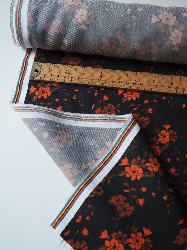 Orange Bloom Tencel Twill