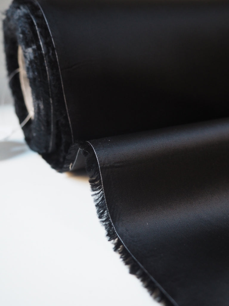 Black Viscose Satin Lining