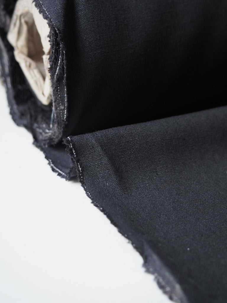 Soft Black Cotton Canvas