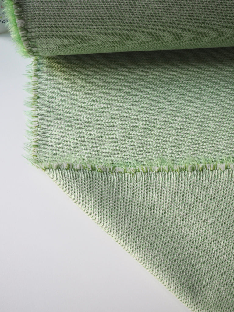 Lime Cotton/Viscose Tweed