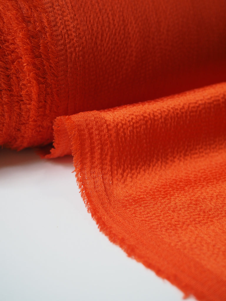 Orange Hammered Silk Satin