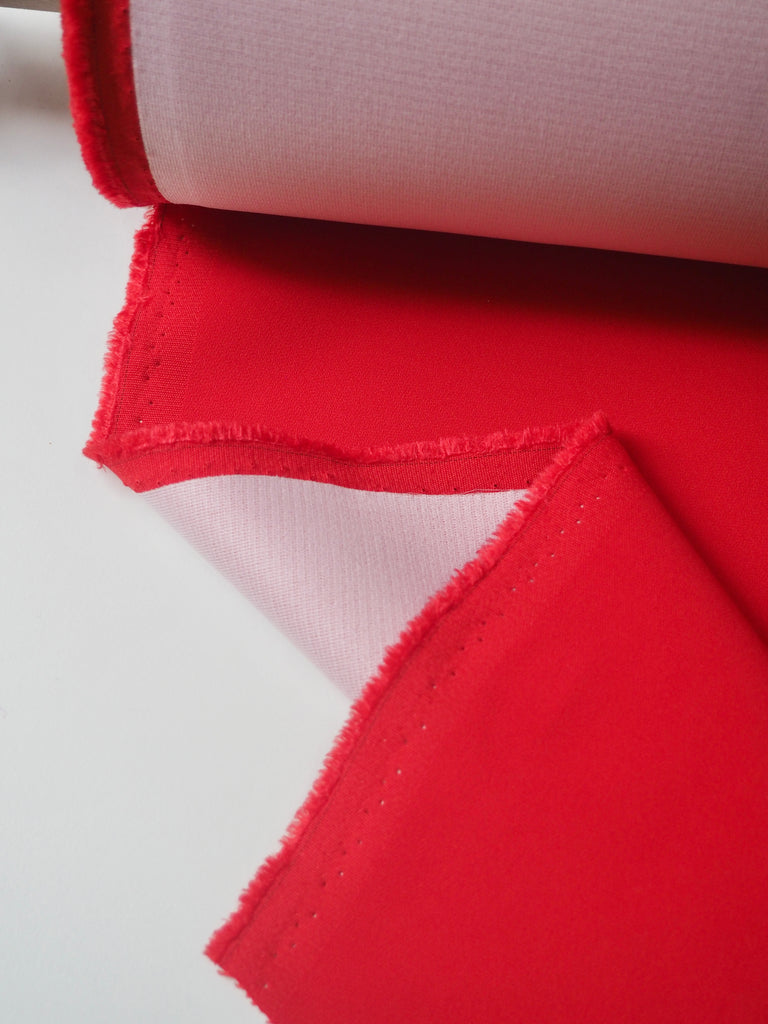 Poppy Interfaced Viscose/Acetate Crepe