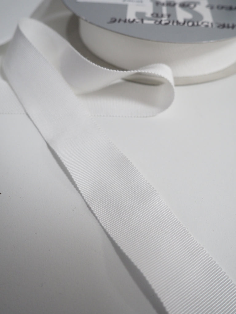 Shindo White Grosgrain Ribbon 30mm