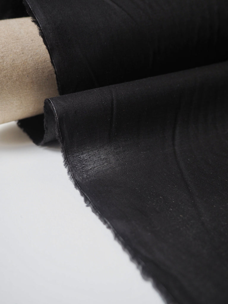 Black Lightweight Sateen Cotton