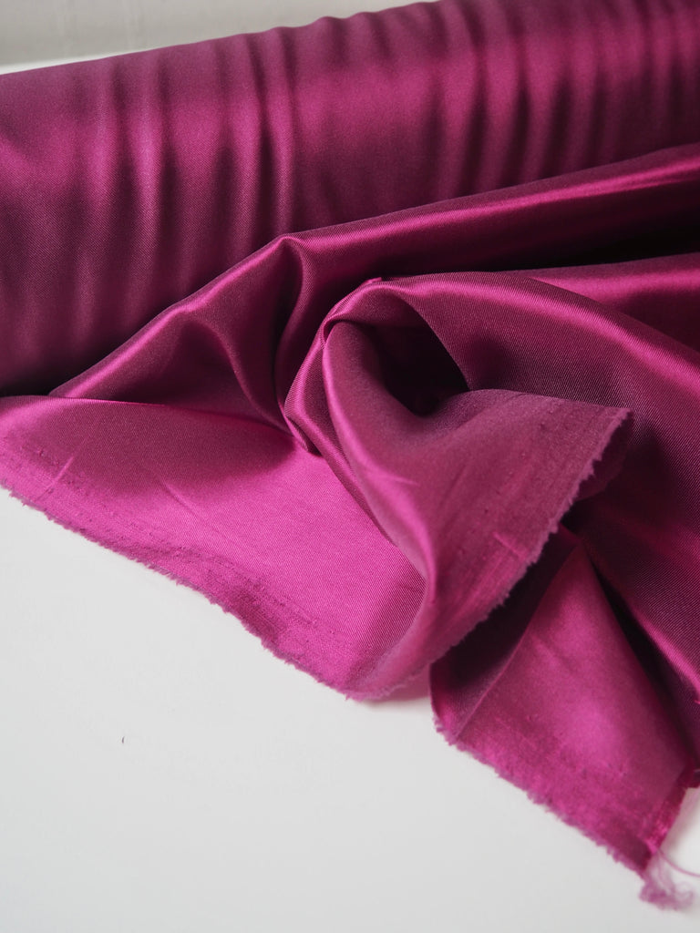 Magenta Two-Tone Stretch Acetate Satin Twill Lining