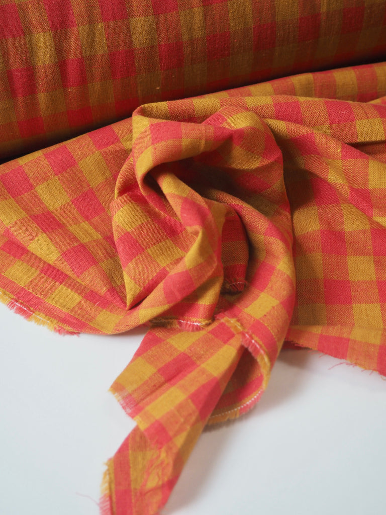 Sunset Gingham Cotton/Linen