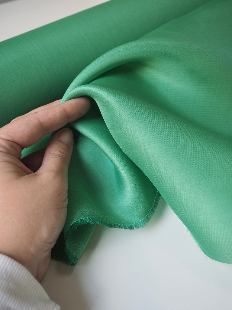 Soft Green Heavy Silk Organza