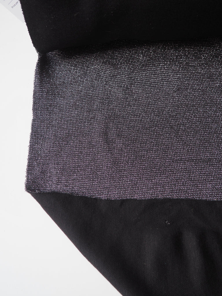 Gunmetal Chainmail Knit Bonded Jersey