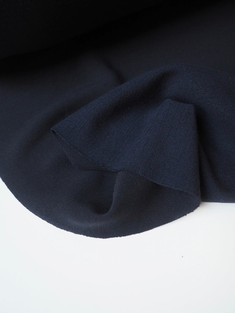 Navy Nylon/Viscose Double Jersey