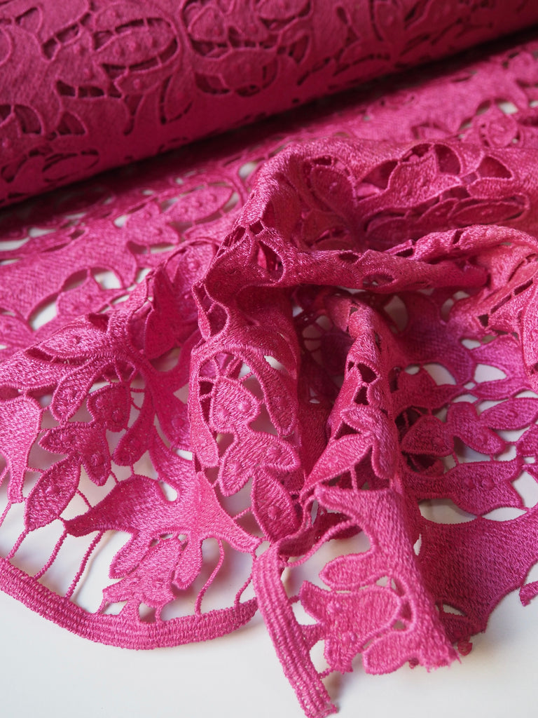 Pink Guipure Lace