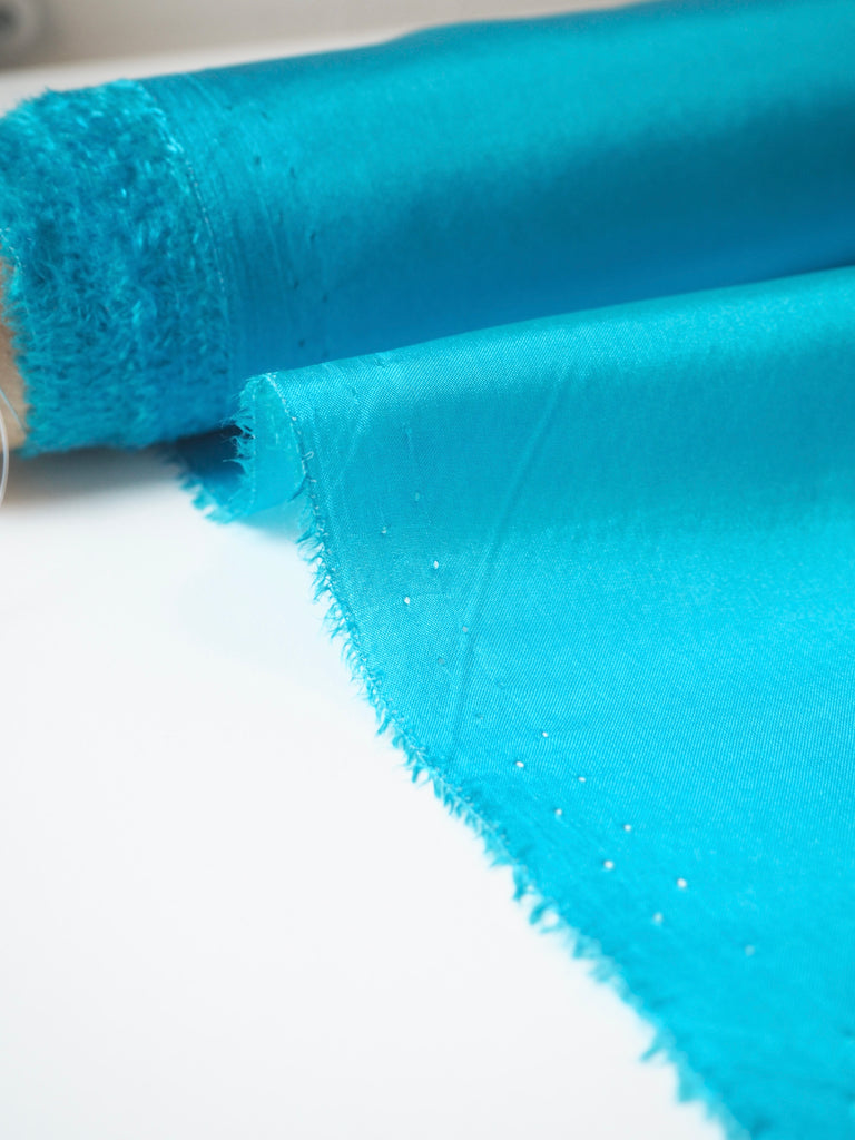 Turquoise Silk Habotai Mosaic