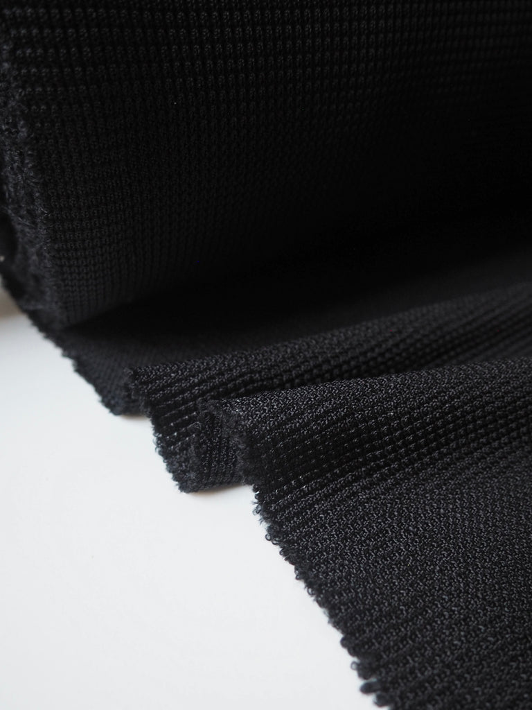 Black Honeycomb Knit