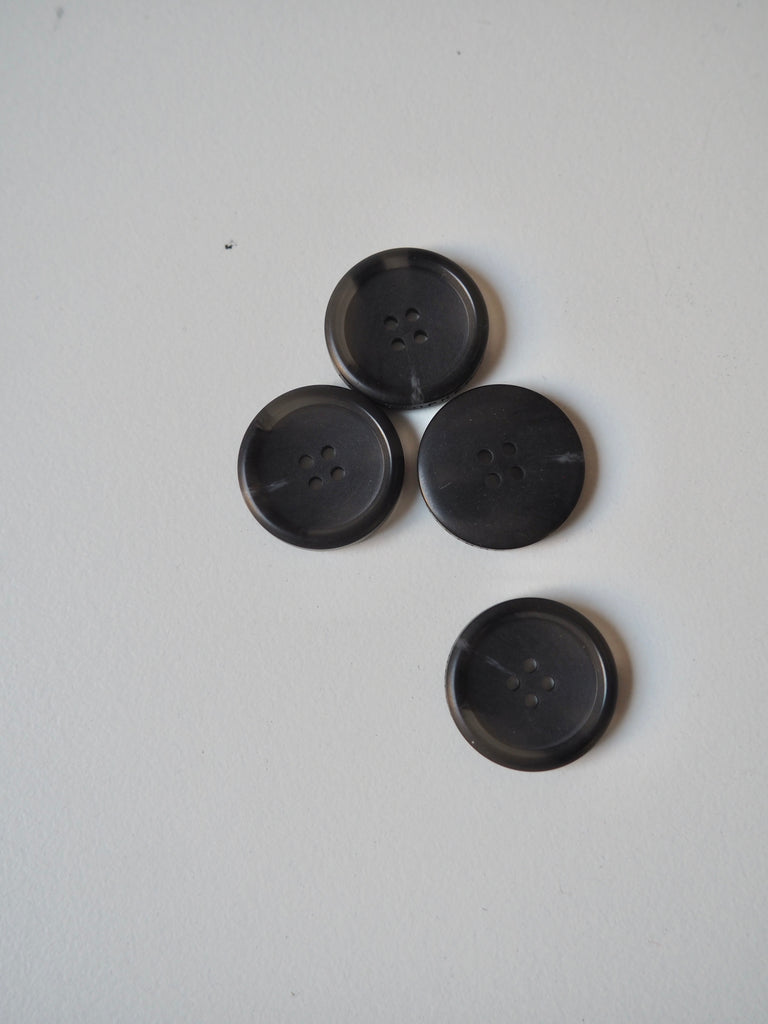 Branded Dark Faux Horn Buttons 20mm