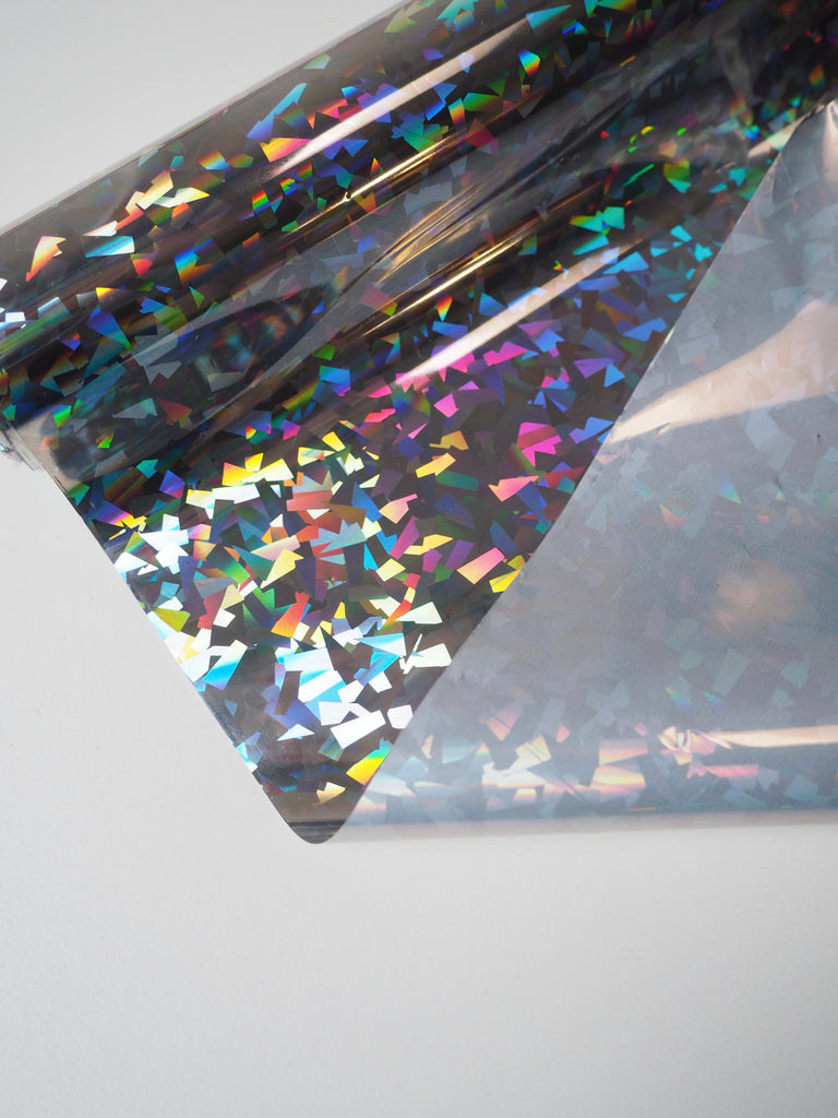 Silver Holographic Confetti Heat Transfer Foil