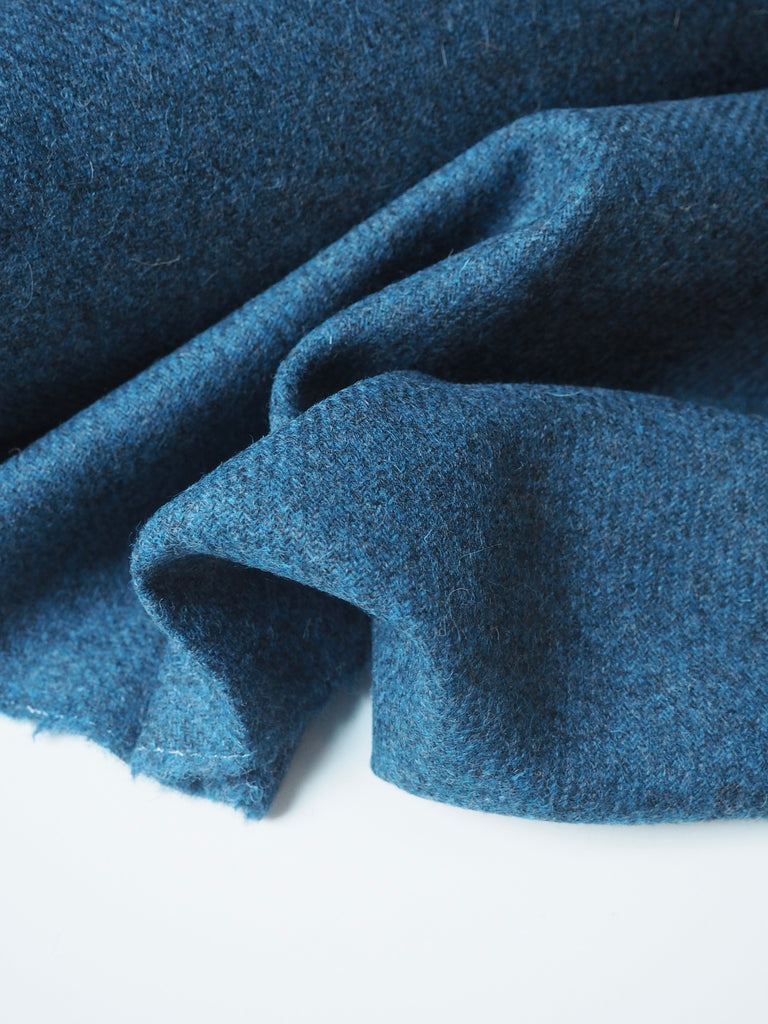 Blue Marl Wool Twill Coating