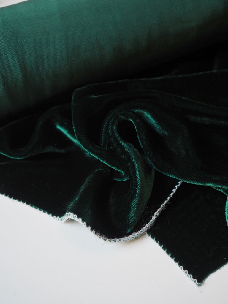 Emerald Silk/Viscose Velvet