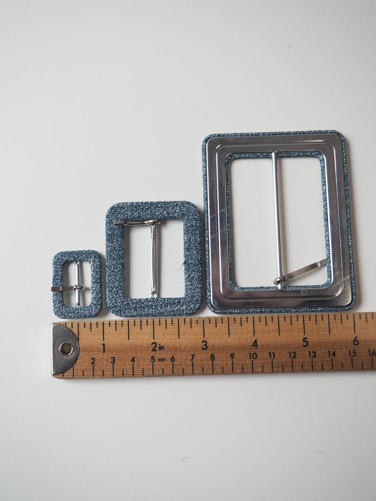 Blue Fabric Covered Buckles