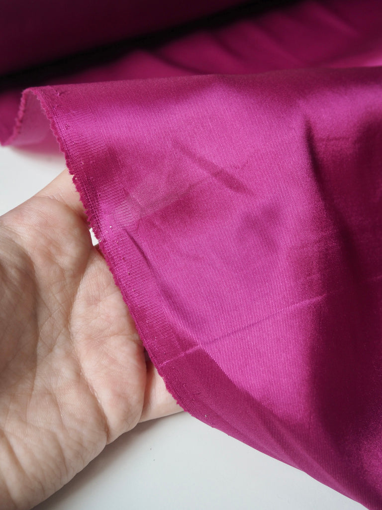Magenta Stretch Acetate Satin Twill Lining