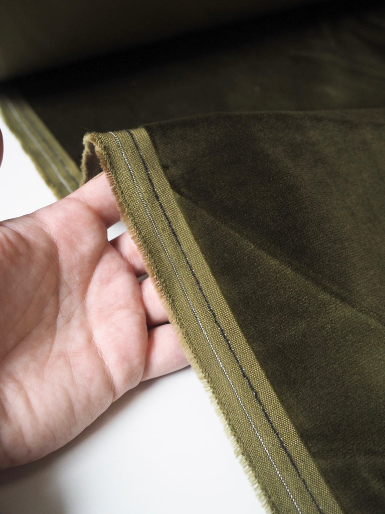 Moss Cotton Velvet