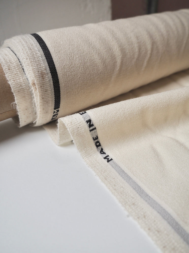 Cream Wool Crepe