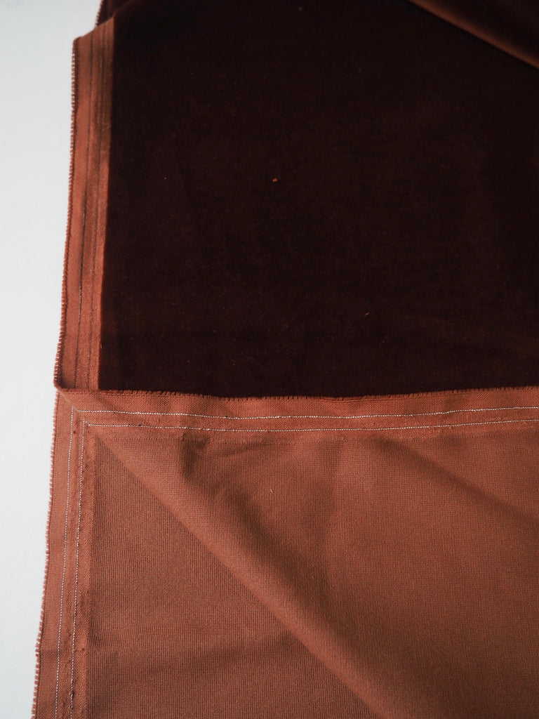 Deep Terracotta Cotton Velvet