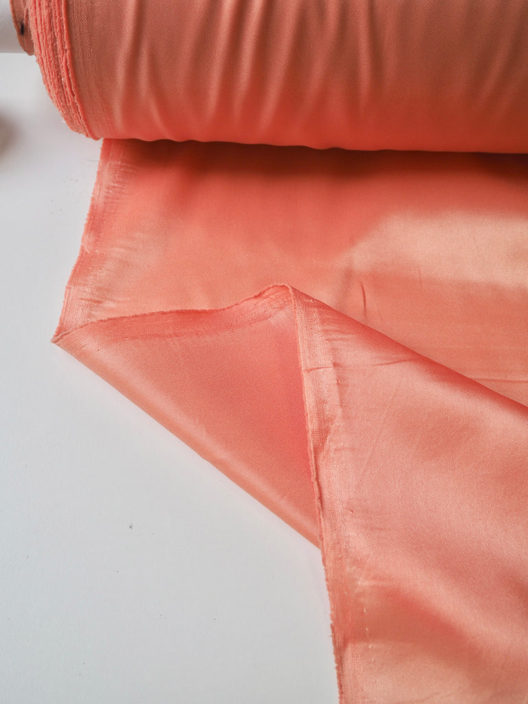 Peach Stretch Acetate Satin Twill Lining